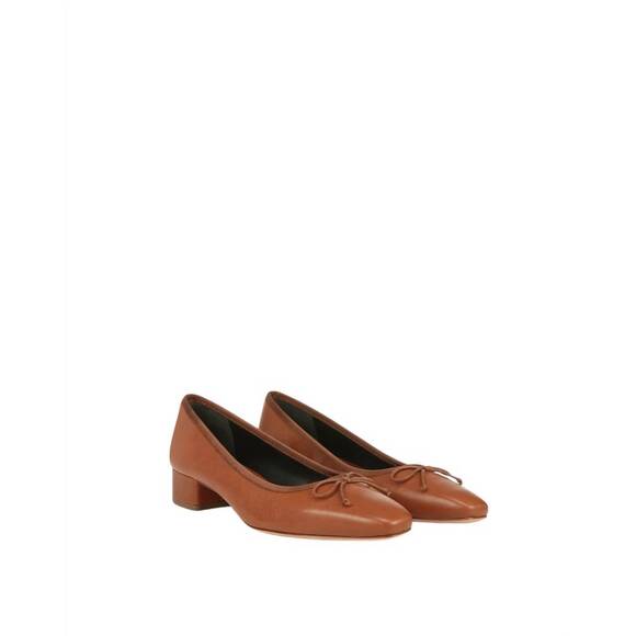 NEW VERONICA BEARD women's cecile ballet pump shoes in caramel